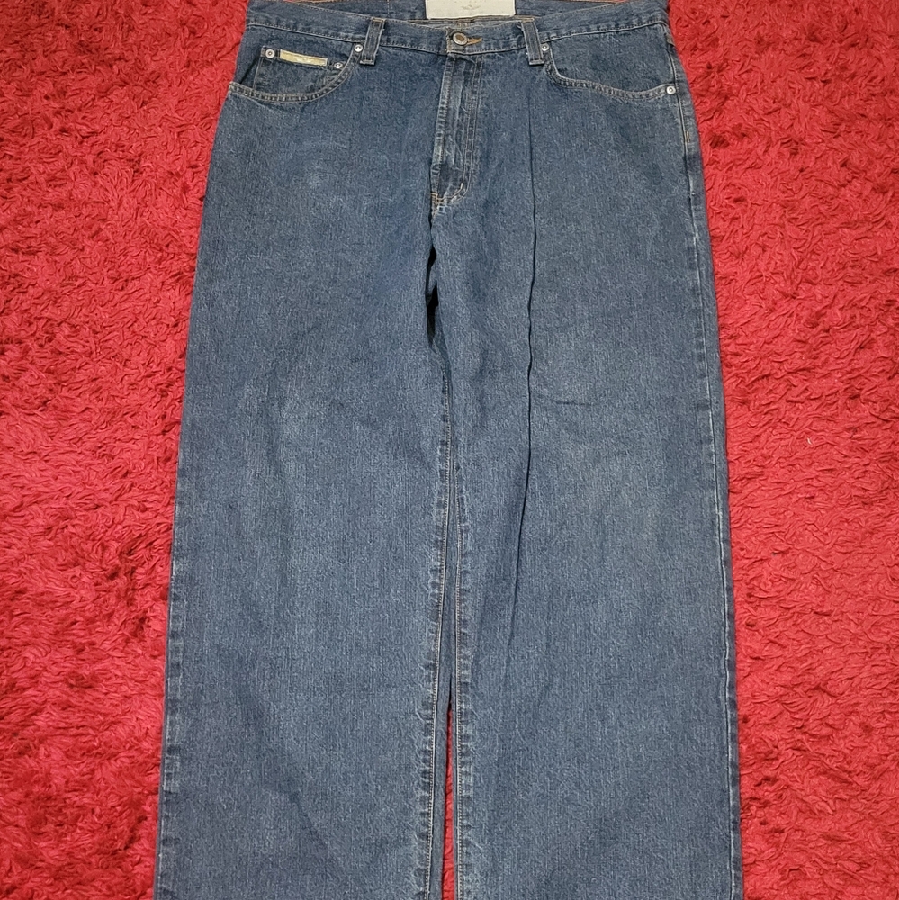 Baggy blue natural issue jeans mens size 36/29